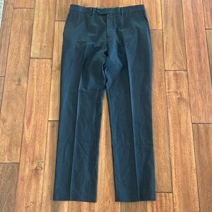 SUPER 150'S CESSILSTRONA MENS ITALIAN WOOL DRESS PANTS FLAT FRONT Size 34